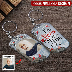 Custom Photo I'll Carry You - Memorial Gift For Family, Siblings, Friends - Personalized Stainless Steel Keychain