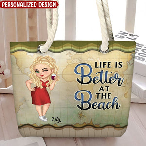 Retired See You At The Beach - Personalized Beach Bag