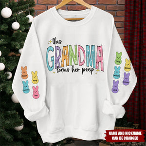 This Mama Loves Her Kids - Personalized Custom Sweatshirt - Mother's Day, Easter Day Gift For Grandma, Mom, Family Members