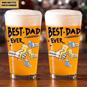 Best Dad Ever - Personalized Beer Glass