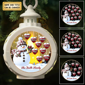 My Favorite Part Of Christmas Is Family - Family Personalized Custom Candlelight Lantern Ornament - Christmas Gift For Family Members