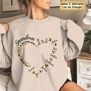 Grandma and Grandkids Hearts, Custom Grandma Shirt, Personalized Mother's Day Shirt