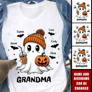 Fall Season Halloween Grandma Boo - Personalized T-Shirt