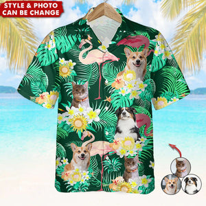 Custom Funny Pet Kids Photo Aloha Personalized Hawwaii Shirt