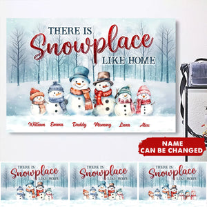 Personalized Family There's Snowplace Like Home Poster