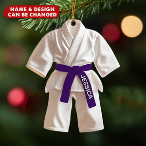 Personalized Taekwondo Uniform Ornament, Taekwondo Lover Gift