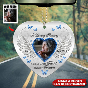 A Piece Of My Heart Lives In Heaven Memorial Acrylic Ornament