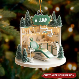 Dental Office - Personalized Acrylic Christmas Ornament, Gift ForDentist