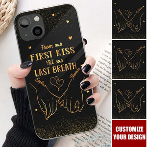 Your Hand Fits Perfectly In Mine - Couple Personalized Clear Phone Case, Gift For Husband Wife, Anniversary