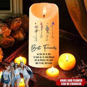 I’m Here For You, No Matter What - Bestie Personalized Custom LED Candle - Christmas Gift For Best Friends, BFF, Sisters