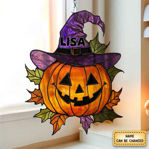 Halloween Jack-O'-Lanten - Window Hanging Suncatcher Ornament