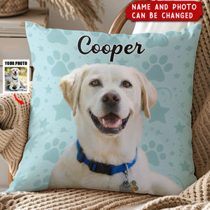 Custom Photo I Love My Dog - Dog & Cat Personalized Photo Pillow - Gift For Pet Lovers