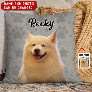 Custom Photo I Love My Dog - Dog & Cat Personalized Photo Pillow - Gift For Pet Lovers