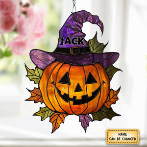 Halloween Jack-O'-Lanten - Window Hanging Suncatcher Ornament