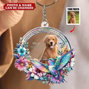 Custom Hummingbirds Appear When Angels Are Near Upload Your Photo To Personalize This Shaped Keychain