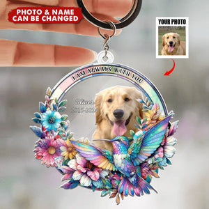 Custom Hummingbirds Appear When Angels Are Near Upload Your Photo To Personalize This Shaped Keychain