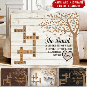 Family Whole Lot Of Love-Personalized Family Crossword Puzzle Framed Canvas Wall Art