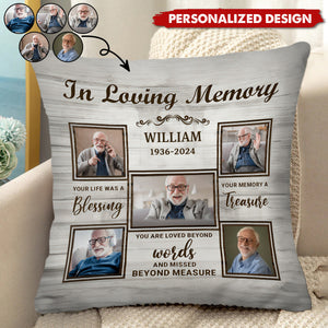 In Loving Memory - Personalized Memorial Pillow