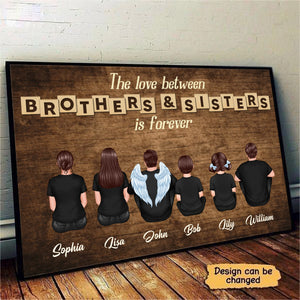 Personalized Brothers & Sisters Forever Poster Perfect Gift for Siblings, Memorial Keepsake