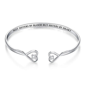 For Friend - Not Sisters By Blood But Sisters By Heart Heart Style Bracelet