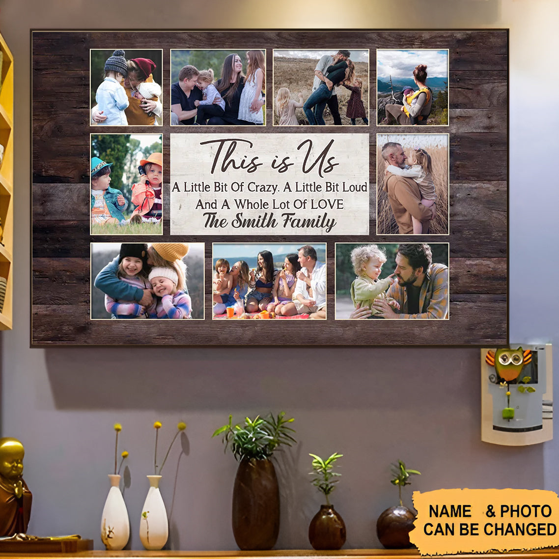 Personalized This Is Us Picture Collage Canvas, Custom Family Photo Gifts, Family Keepsake