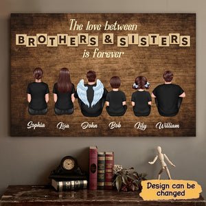 Personalized Brothers & Sisters Forever Poster Perfect Gift for Siblings, Memorial Keepsake