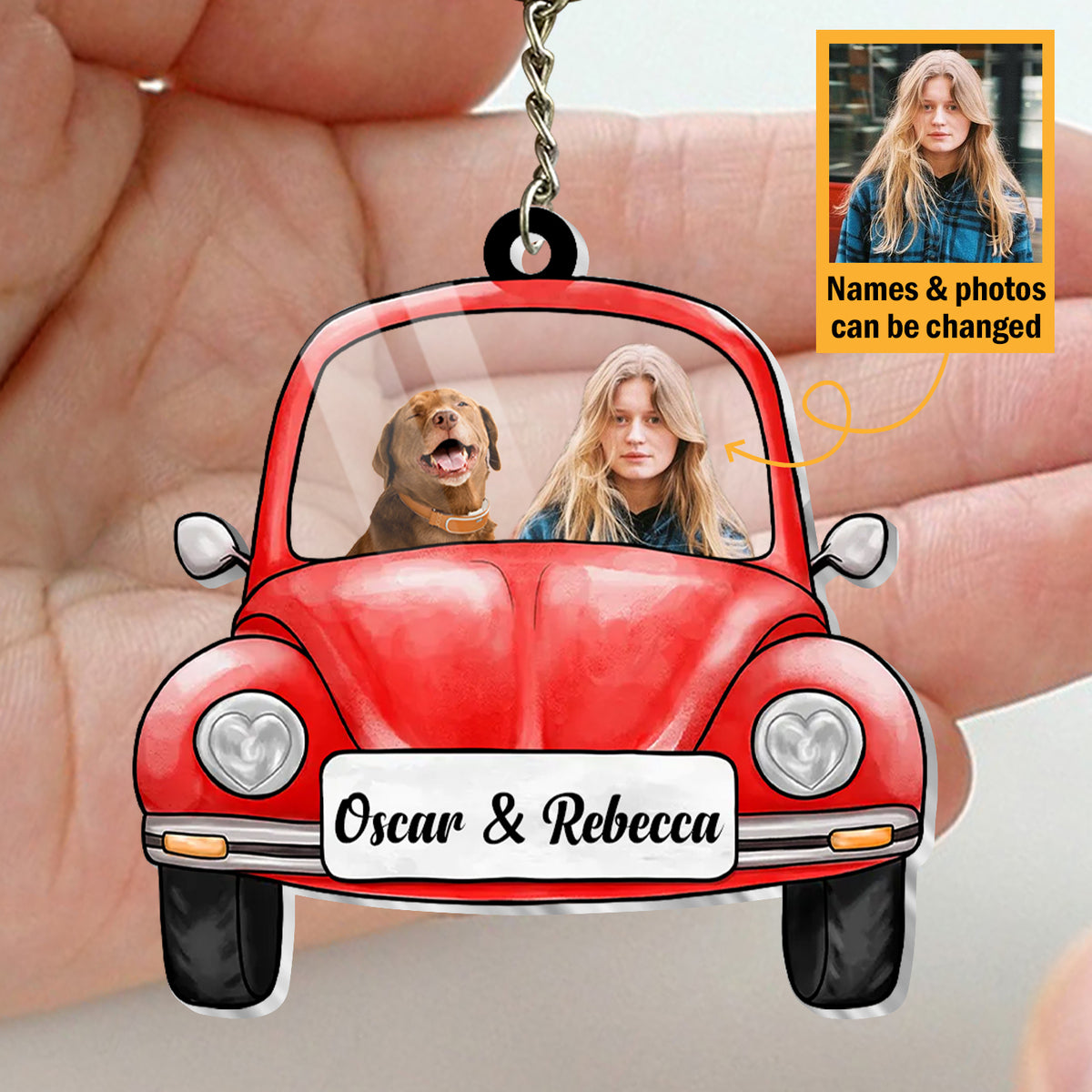 Photo Car - Personalized Acrylic Keychain - Best Gift For Pet Lovers