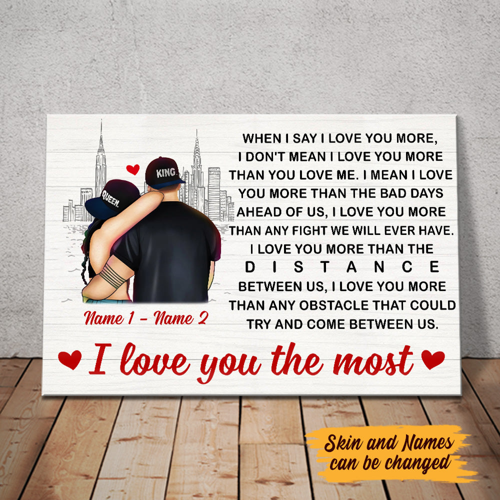 Personalized Couple Love You More Poster - WEASTS