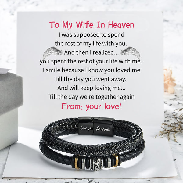 To My Wife In Heaven - Double Row Bracelet - WEASTS