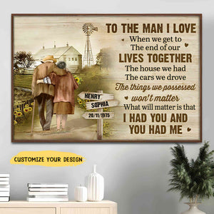 I Had You And You Had Me - Couple Personalized Horizontal Poster - Gift For Husband Wife, Anniversary