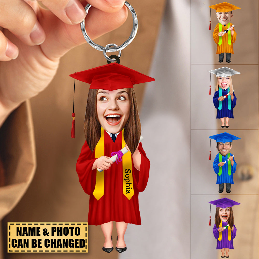 Personalized Photo Graduation Senior Acrylic Keychain