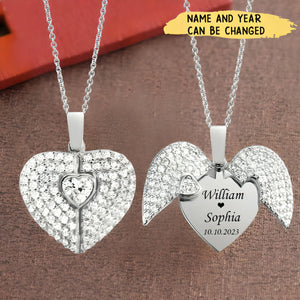 Engraved Heart Necklace Personalized Gift