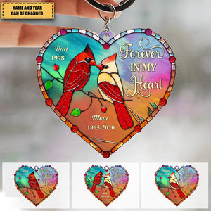 Personalized Memorial Gift I'm Always With You Heart Acrylic Keychain