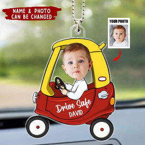 Drive Safe Daddy - Personalized Car Photo Ornament