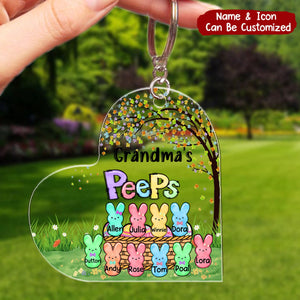 Grandma's Bunny Personalized Acrylic Keychain