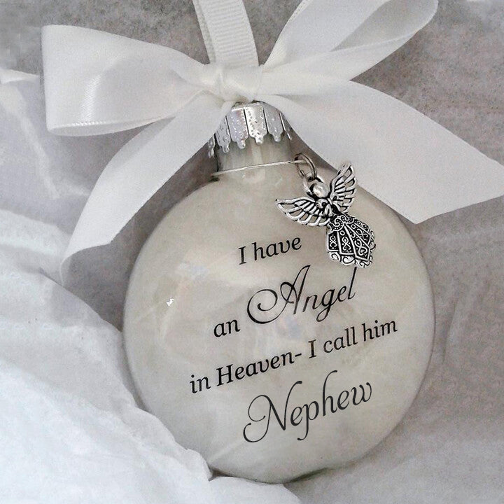 Christmas ornaments feather ball - Angel In Heaven Memorial Ornament ...