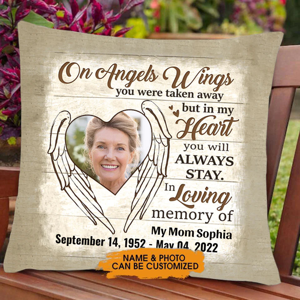 All I Want Is Mom And Dad Memorial, Custom Photo Pillow, Personalized  Pillows, Custom Gift for Parents